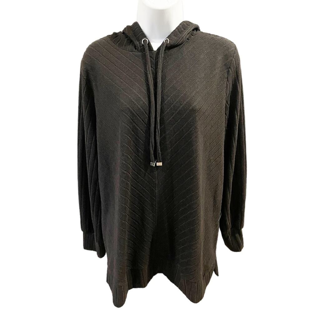 Nine West Black Pullover Oversized Sweater Sweatshirt Size XL